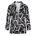 thumbnail image 4 of Women‘s Suit Open Front Cardigan Jacket Daily Commute Office Printed Blazers, 4 of 8