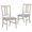 Gray + White, variant on Costway 2PCS Wooden Dining Chairs Fabric Upholstered Kitchen Chairs with High Curved Back Gray + White