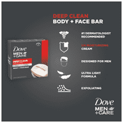 Dove Men+Care Body Soap and Face Bar Deep Clean 3.75 oz 6 Bars