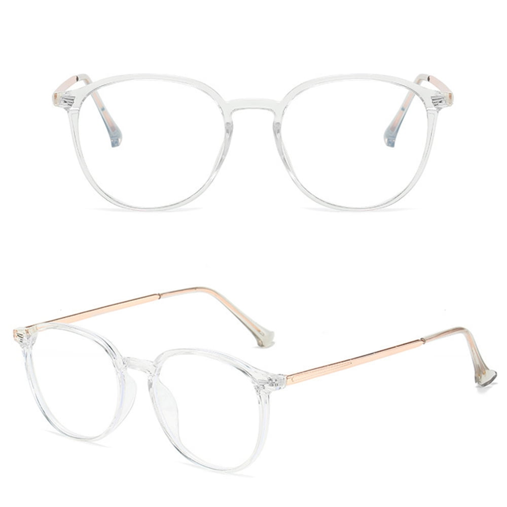 Oval Blue Light Blocking Glasses AntiFatigue Eye Protection Glasses