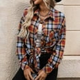 thumbnail image 6 of Miqool Flannel Shirts for Women Long Sleeve Button Down Plaid Fall Shirt Casual Business Work Tops, 6 of 7