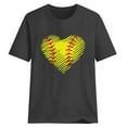 thumbnail image 4 of EQWLJWE Hauts d'Été pour Femmes Hauts pour Femmes en Liquidation Mode Femmes Été Ample Imprimé Col Rond T-Shirt Manches Courtes Blouse Décontractée, 4 of 4