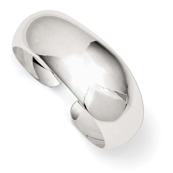 Sterling Silver 21mm Cuff Bangle 7.5 Inch "Bracelets