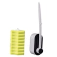 thumbnail image 2 of Sistema de limpieza de escobillas de baño sin perforar Gloria Cepillo de baño desechable 8x cabeza amarilla, 2 of 8