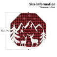 thumbnail image 3 of Balery 4 Pcs Christmas Buffalo Plaidleather Coasters Set, Drink Table Cup Coasters For Living Room Kitchen Coffee Decor, 3 of 9