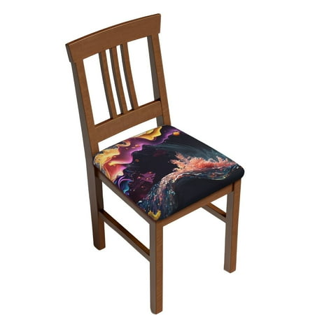 

Sigee Explosive Fluid Splash Art for Square Chair Cushion Covers for Furniture Protector Couch Cushion Slipcovers-Six Piece