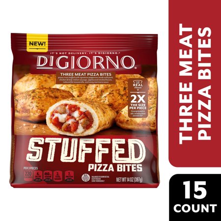 DiGiorno Stuffed Pizza Bites, Three Meat Pizza Bites Frozen Snacks, 14 oz