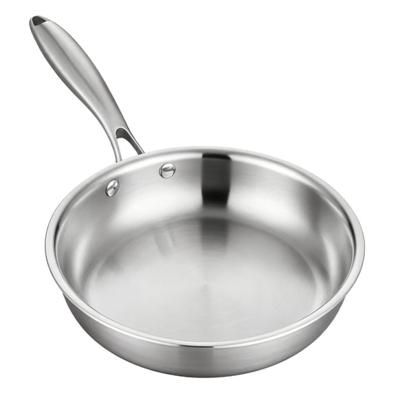 Stainless Steel Nonstick Cooking Pan Ergonomic Grip Uniform Heat Spread Dishwasher Safe Cookware For Saute And Fry