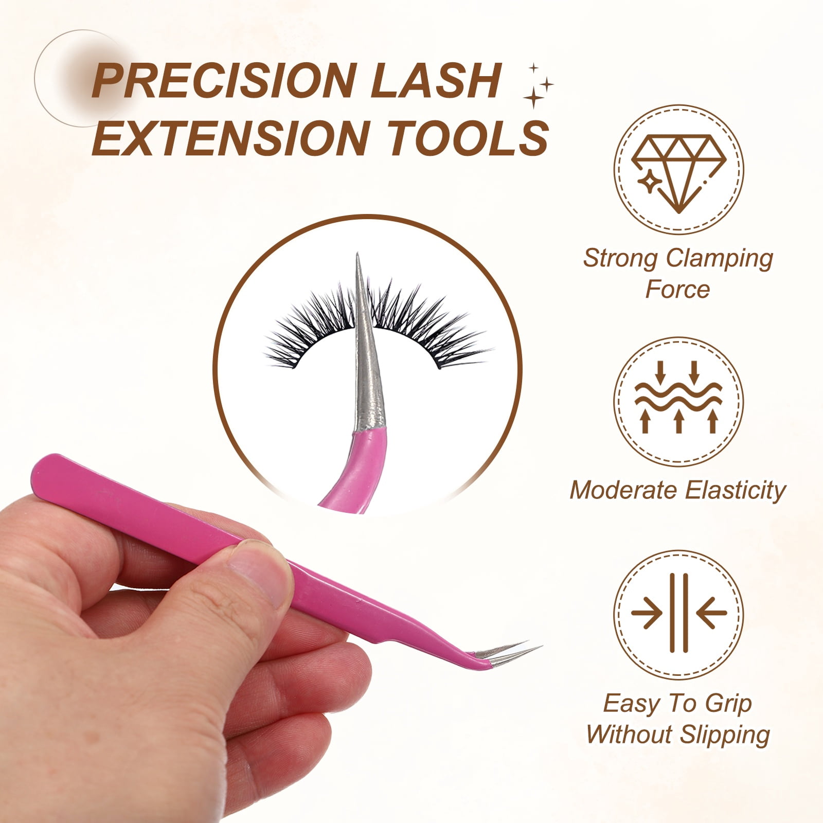 Uxcell 9Pcs Curved Pointed Craft Tweezers with Protective Cover, Anti-Static Stainless Steel Precision Tweezers Casual Beauty Tools for Eyelash Extensions, 9 Colors