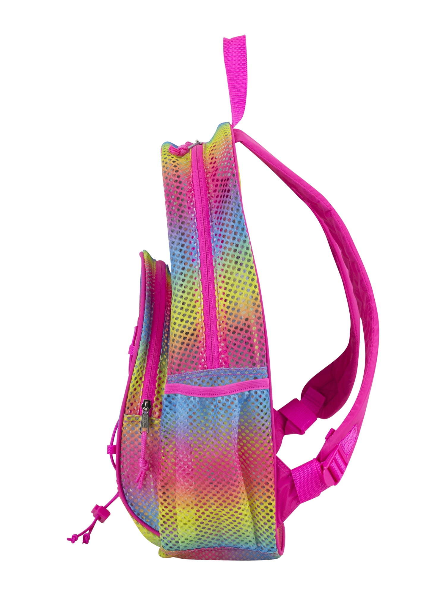 Eastsport Unisex Mesh Bungee Backpack with Padded Shoulder Straps, Rainbow Ombre