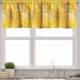 thumbnail image 3 of Ambesonne Yellow and White Valance & Curtain, Ornate Design, 55"x36", Marigold Yellow Tan, 3 of 6