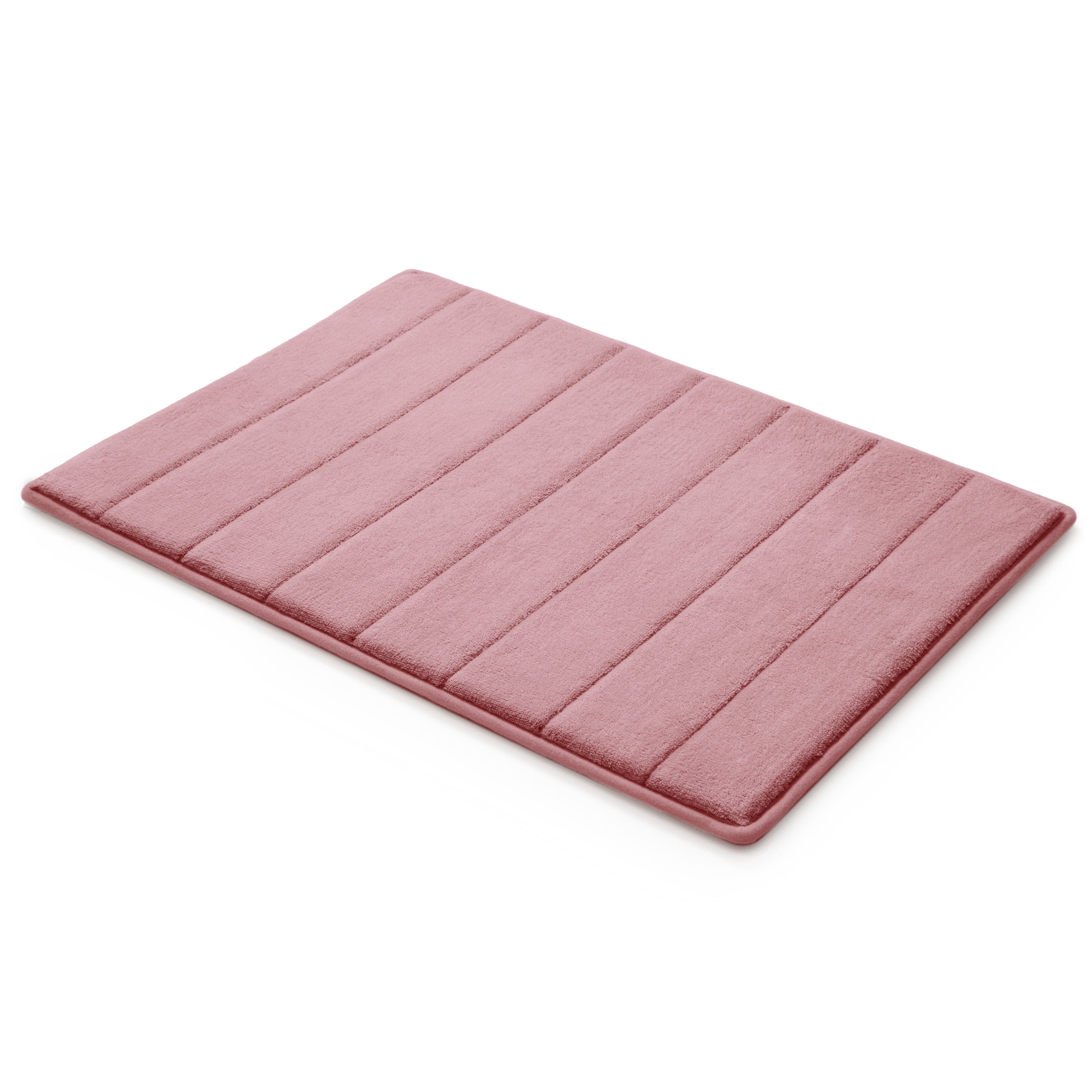 Microdry Absorbent CoreTex Memory Foam Bath Mat Set, Rose (2-Piece)