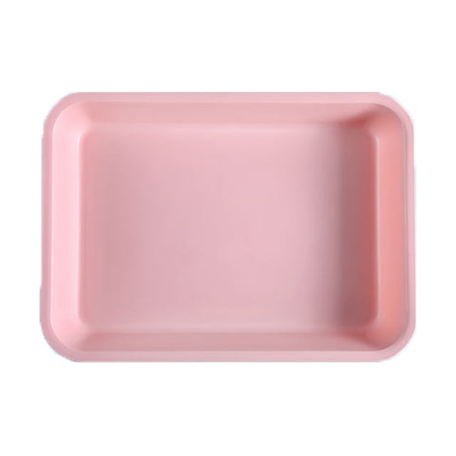 Platos rectangulares de plástico para postre/ensalada, platos ultraligeros para frutas, aperitivos