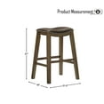 thumbnail image 3 of OakvillePark Eustis Saddle Seat Pub Height Barstool, Brown, 3 of 4