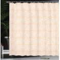thumbnail image 4 of Ambesonne Peach Colors Shower Curtain, Retro Damask Style, 69"Wx84"L, Pale Peach White, 4 of 5