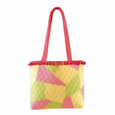 Pink Patch Ruffle Tote