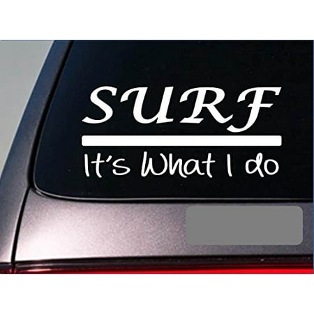 Surf sticker decal *E326* wax swim dive snorkel wave reef tropical beach