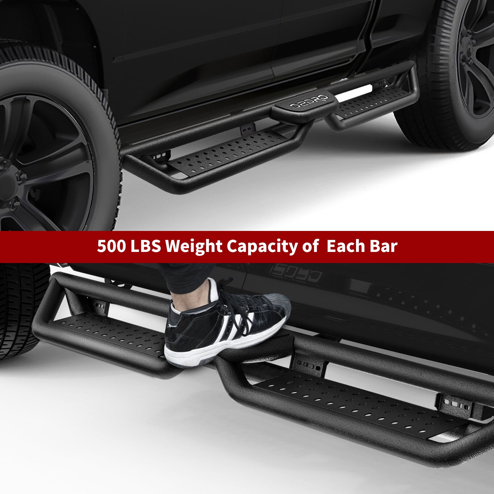 Running Boards for 2007-2021 Toyota Tundra CrewMax Cab Drop Side Step Nerf Bars