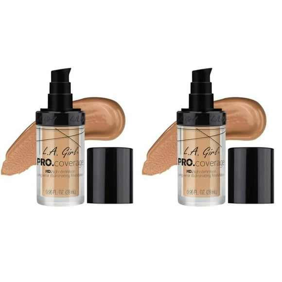 Base líquida L.A. Girl Pro Coverage Natural 28 ml (x2)
