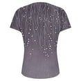 thumbnail image 6 of Womens Tops 2025 Fashion Plus Size Casual Short Sleeve Round Neck Print Ladies Blouse, 6 of 6
