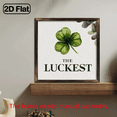 thumbnail image 2 of 2D Flat, 1pc Four-Leaf Clover Wood Sign - Retro Irish Luck Wall Plaque Suitable for St Patrick's Day Decor, Four-Leaf Clover Symbol of Luck, Wood Frame, Minimalist Wall Hanging for Living Room, Of, 2 of 9