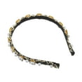 thumbnail image 6 of Unique Bargains 1 Pcs Faux Pearl Rhinestone Headband Bling Padded Hairband Sparkle for Women Silver Tone 0.59 Inch Wide, 6 of 7