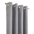 thumbnail image 5 of Thermaplus Mason Texture Printed Blackout Grommet Curtain Panel 52 x 95 in Silver, 5 of 5