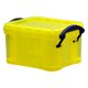 thumbnail image 1 of Mini caja de almacenamiento de plástico transparente con tapa con cierre, estuche portátil para guardar joyas, color amarillo, 1 of 5