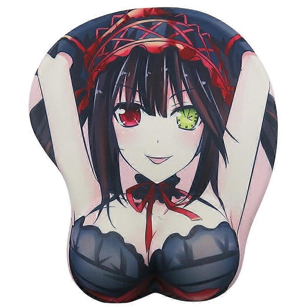 Non Slip Mouse Pad Wifu Mousepad Anime Gaming Pretty Funny Mouse Pad With Gel Wrist Support Purple