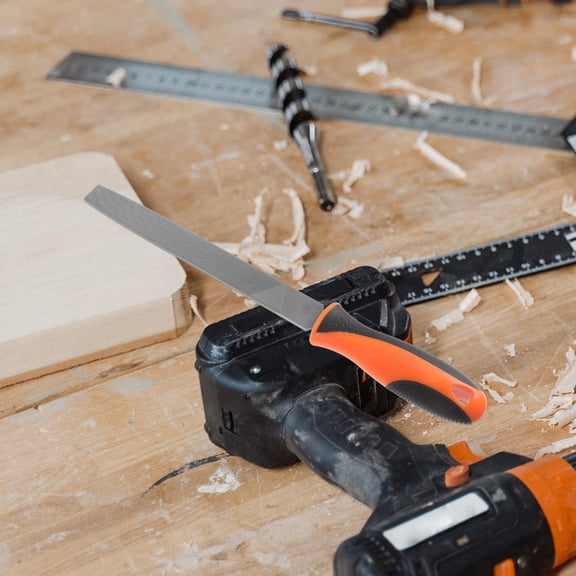 LOLIPPYY Portable Flat Hand File with Ergonomic Non- Handle for Precise Polishing and Deburring Work