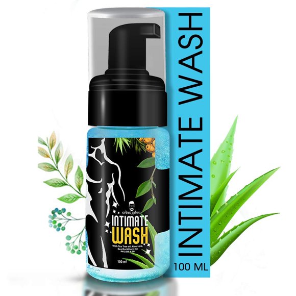 Urbangabru Gel Douche pour Hommes (Anti-Démangeaisons Anti-Fongique) pour l'Hygiène des Parties Intimes avec Huile d'Arbre à Thé, Huile d'Aloès et d'Argousier - 100 ml