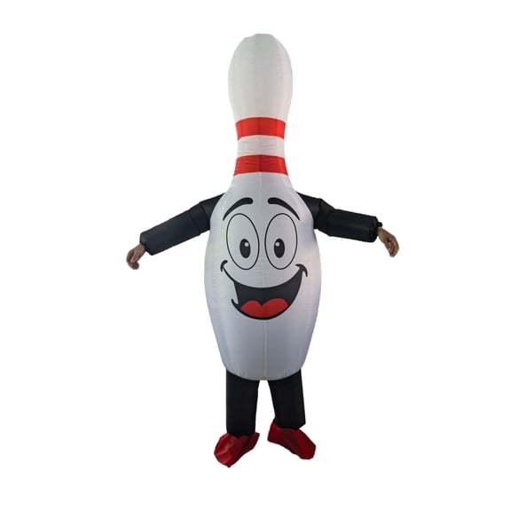 Inflatable Blowing Pin Mascot Costume Halloween Blowing Bowl Cosplay Costume Adult Bodysuit