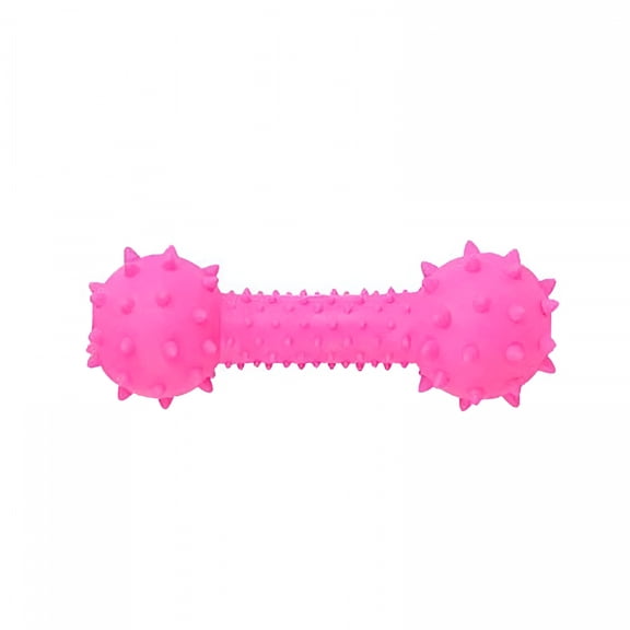 BESTSKY Teething Dog Toys for Puppies for Aggressive Chewers Bundle Multi Pack Outdoor Pet Toy Rubber Sound Barbell Barbed Dumbbell Dog Teething Supplies Puppy Chew Toys