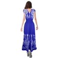 thumbnail image 2 of Peach Couture Womens Tahiti Summer Exotic Boho Casual Maxi Dress (Blue, L), 2 of 2