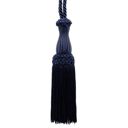 Decorative Silky 5" (12.5cm) Key Tassel, 5" (12.5cm) Loop # SKT,, Dark Navy Blue #J3 (Dark Blue) Set of 2