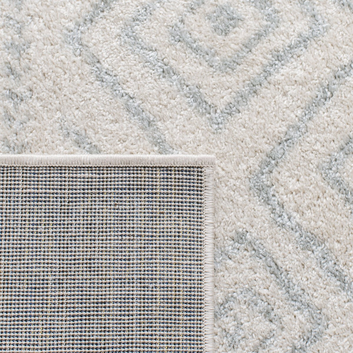 SAFAVIEH Tulum Merletta Moroccan Geometric Area Rug, 11' x 11' Square, Ivory/Light Grey