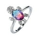 thumbnail image 1 of Anillos para mujer, regalos para mujer, joyería creativa con oro blanco y diamantes azules, diseño de tortuga para hombre, anillo de moda para hombre., 1 of 3