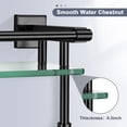 thumbnail image 5 of Bathroom Glass Shelf with Full-coverage Railing, Floating Tempered Glass Bathroom Wall Shelf Rectangle 20 Inch Over The Toilet Storage Cabinet, Towels, Gaming Floating Shelves, Bathroom Accessories, 5 of 7