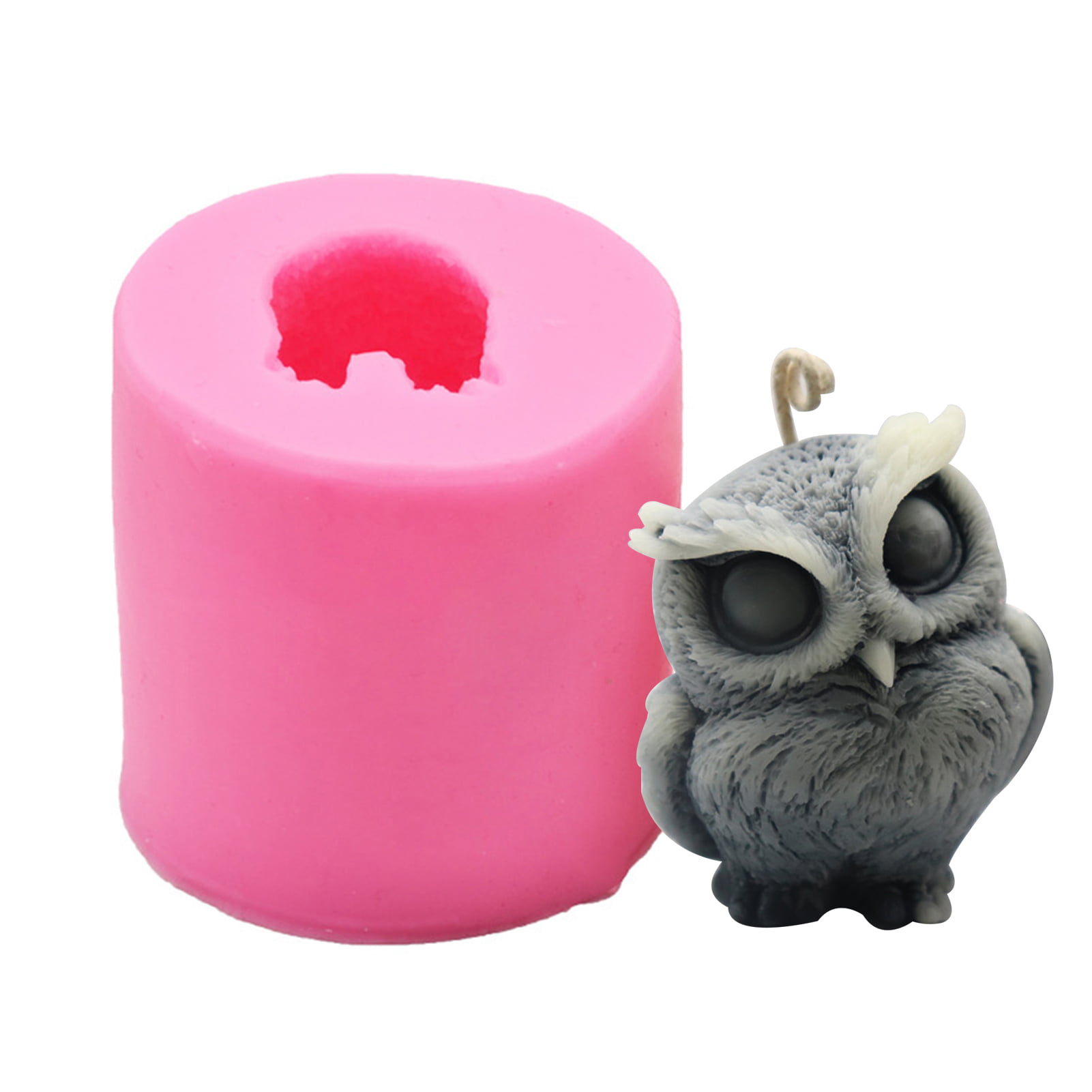 3D Owl Shape Silicone Fondant Mold Cake Soap DIY Chocolate Biscuit Baking Tool 