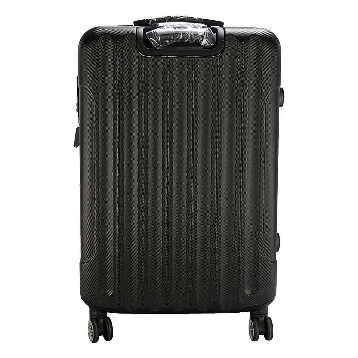 Black 3-Piece ABS Luggage Set (20/24/28 Inch)&nbsp;w/ 361° Silent Wheels & Alloy Handle - Lightweight, Durable Suitcases for Travel