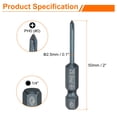 thumbnail image 2 of Uxcell 3pcs #0 Puntas de Destornillador Phillips PH0 1/4" Hex Shank 2" (50mm) Largo, 2 of 7
