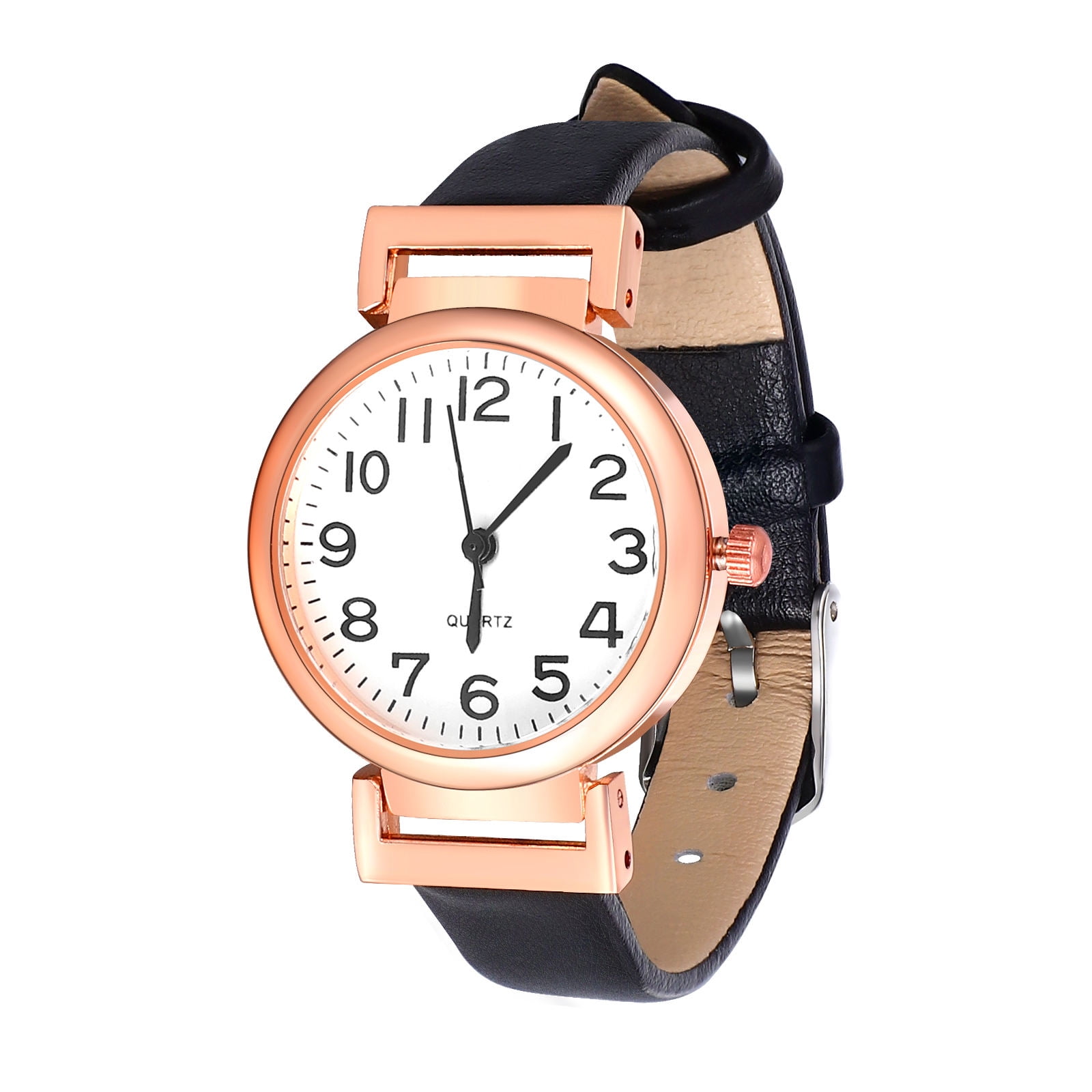 PAMINGONO Simple Style Watches Lady Quartz Watch Black 1Set for Friends