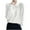 White, variant on Fmbrln Womens Solid Basic Knitted Sweaters Fall Winter Fashion Long Sleeve Turndown Collar Sweaters Tops Loose Comfy Pullover Sweaters Beige 2XL