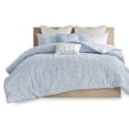 thumbnail image 4 of Home Essence Apartment Kay Cotton Tufted Blue 7 piece Duvet Cover Bedding Set, Full/Queen, 4 of 14