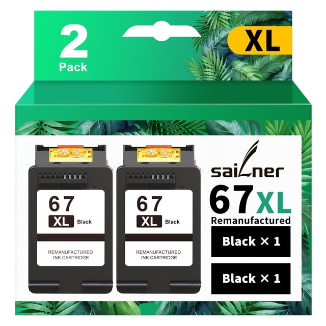 Cartucho de tinta SAILNER 67XL negro de alto rendimiento para impresora HP