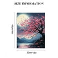 thumbnail image 3 of ZFLMY Tree Pink Flowers Full Moon Canvas Print Wall Decor 12x16 12x16in, 3 of 5