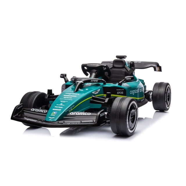 PINGÜE® Montable Go-Kart Eléctrico Niños Aston Martin Formula 1 Team AMR23 - Licencia Oficial | Control Remoto 2.4 GHz | Batería 12V 7AH |8 Km/h | 2 Motores 550 |