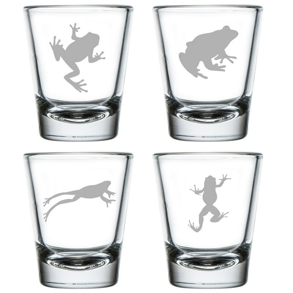 Set of 4 Shot Glasses 1.75oz Shot Glass Gift Frog Collection