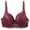 Wine, variant on Womens Daily Bra Comfortable Breathable Push Up Lace Bra Underwire Plunge Full Coverage Bras Plus Size Support