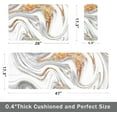 thumbnail image 2 of Kitchen Mats for Floor Anti Fatigue Mats For Kitchen Floor Marble Kitchen Mat Cushioned Memory Foam Non Slip PVC Leather Padded Comfort Standing Kitchen Rugs Set Of 2, Abstract Golden Swirl Design, C4, 2 of 6